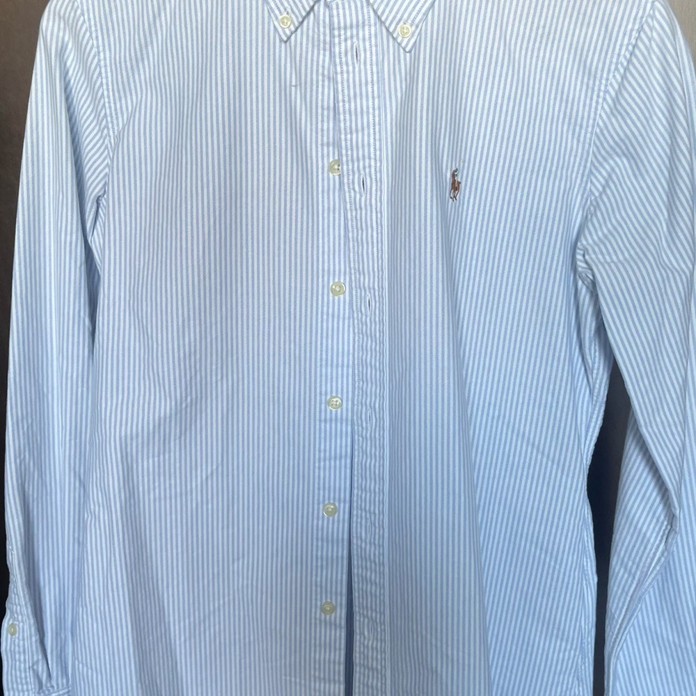 Ralph Lauren Blue Striped Blouse - Picture 5 of 5